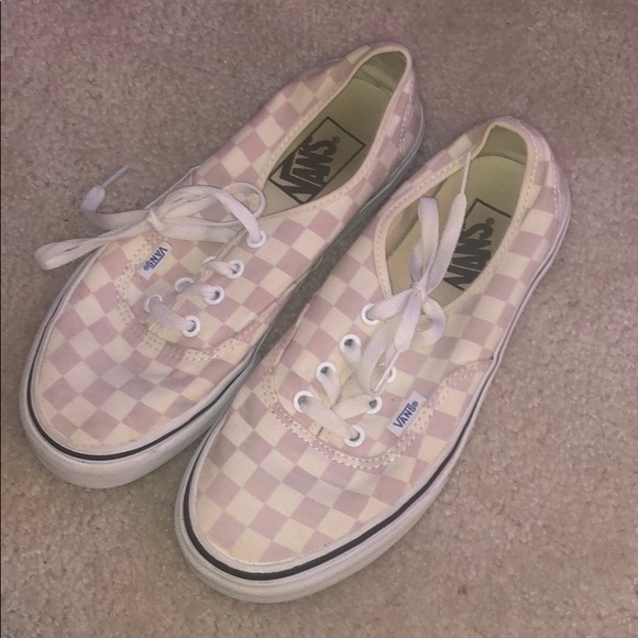light yellow checkered vans